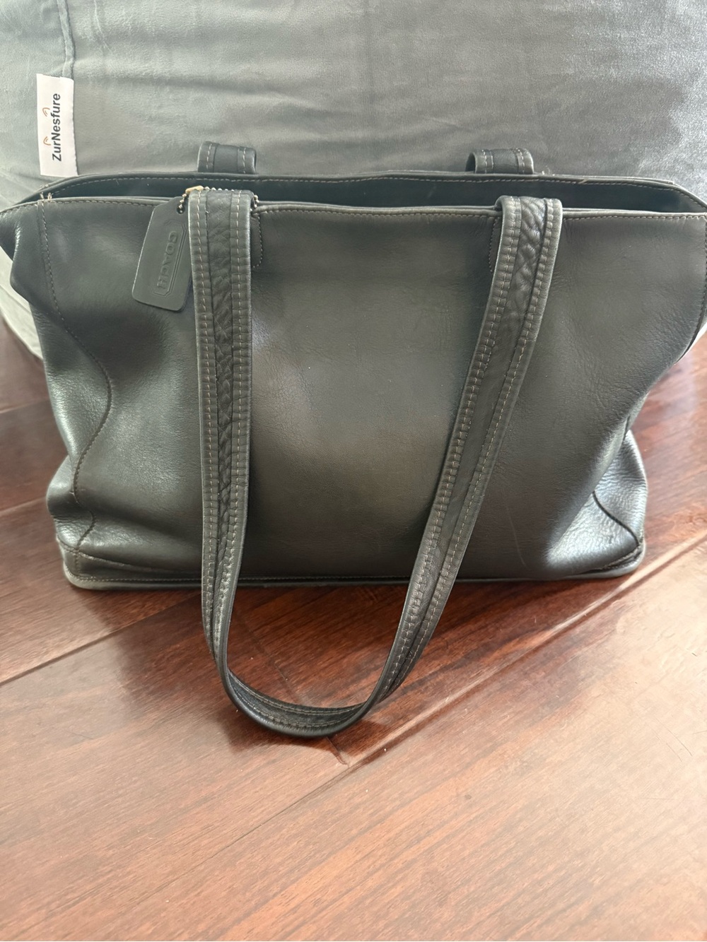 Coach Black Leather Tote Bag